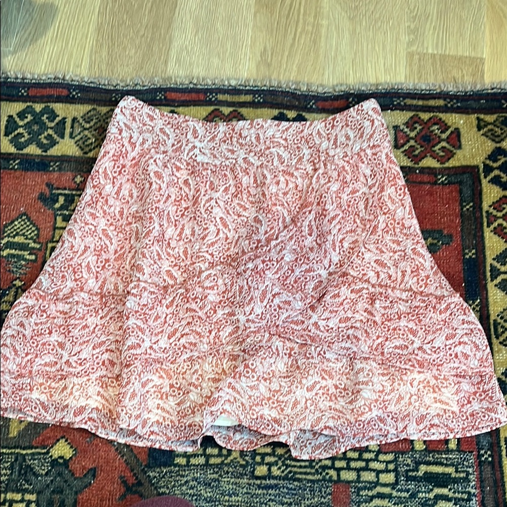 Sezane Carolina Skirt Red Paisley Print 36 - Picture 4 of 7